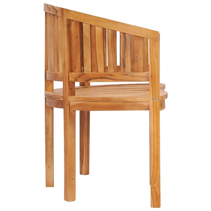 Banc de jardin en forme de banane 151 cm Teck solide - 5