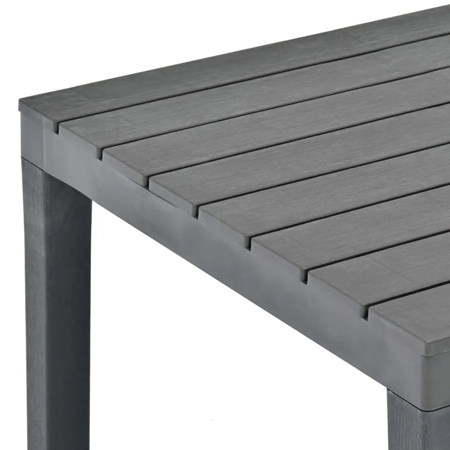 Table de jardin Anthracite 78x78x72 cm Plastique - 4