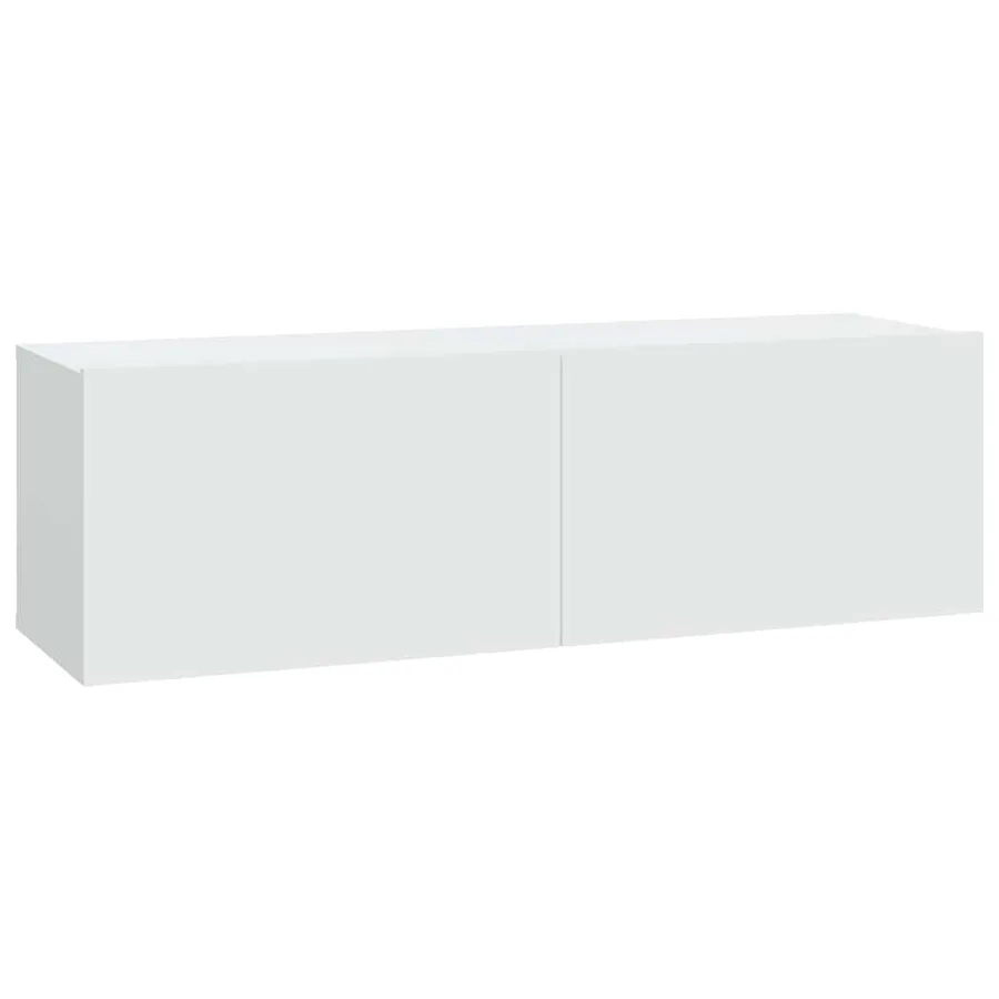 Meubles TV muraux 2 pcs blanc 100x30x30 cm bois d'ingénierie - 5