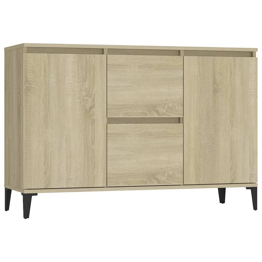 Buffet chêne sonoma 102x35x70 cm bois d'ingénierie - 2