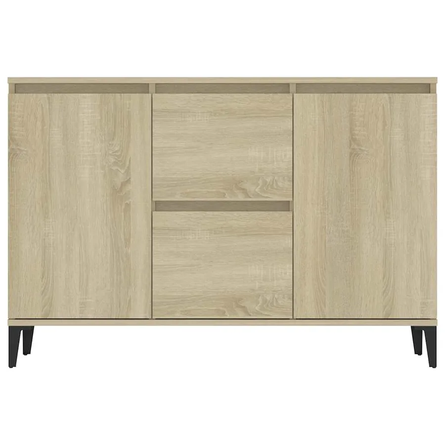 Buffet chêne sonoma 102x35x70 cm bois d'ingénierie - 5