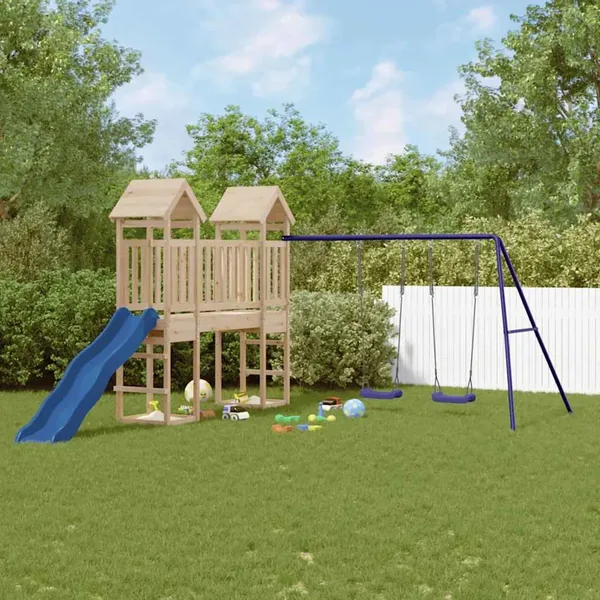 Aire de jeux d'extérieur bois de pin massif