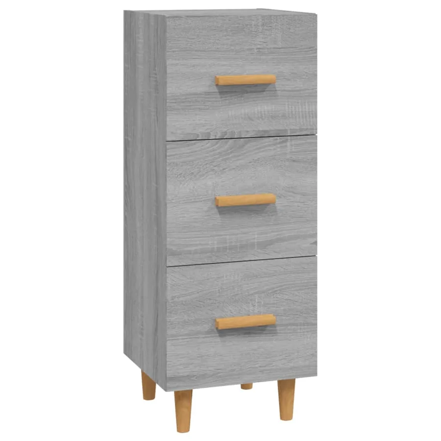 Buffet Sonoma gris 34,5x34x90 cm Bois d'ingénierie - 2