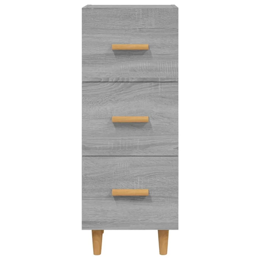 Buffet Sonoma gris 34,5x34x90 cm Bois d'ingénierie - 5