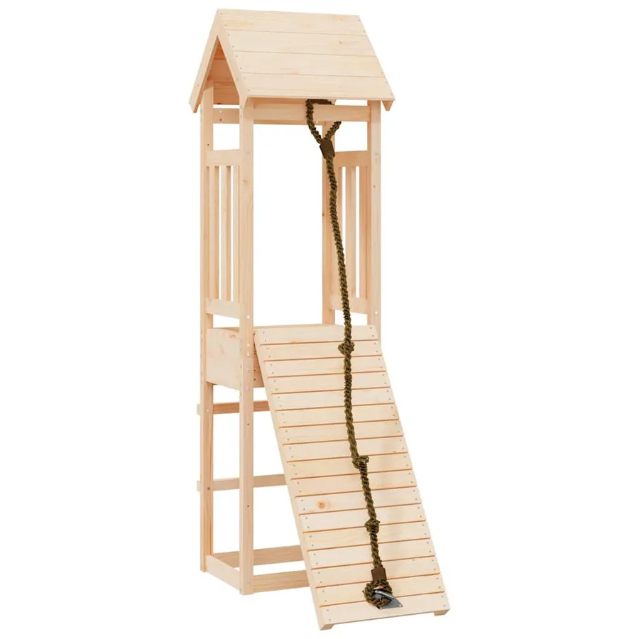 Maisonnette de jeu avec mur d'escalade bois massif de pin - 2