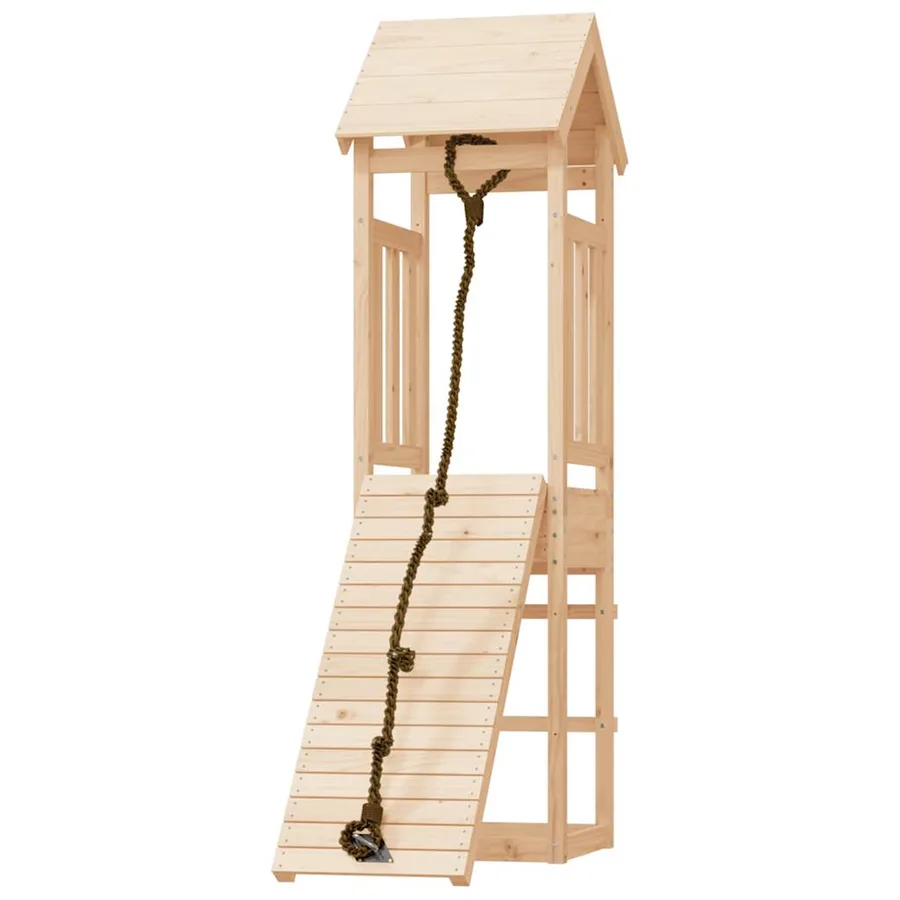 Maisonnette de jeu avec mur d'escalade bois massif de pin - 3