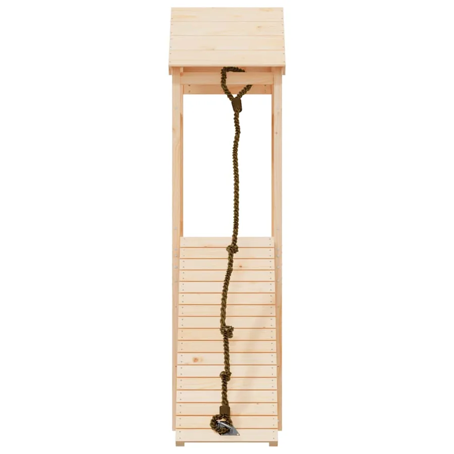Maisonnette de jeu avec mur d'escalade bois massif de pin - 4