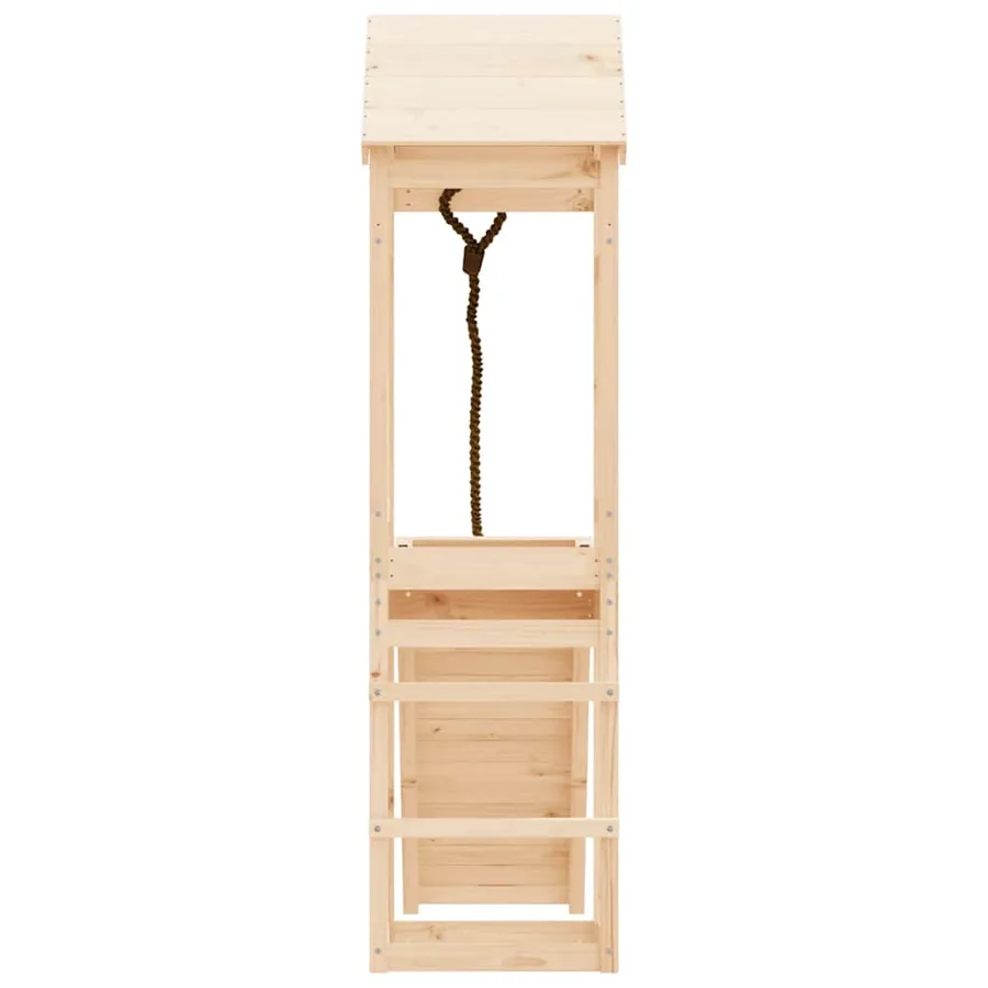 Maisonnette de jeu avec mur d'escalade bois massif de pin - 7