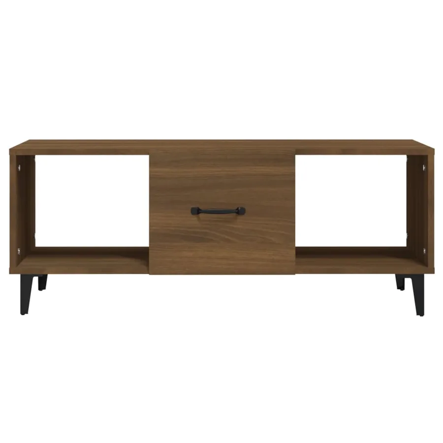 Table basse Chêne marron 102x50x40 cm Bois d'ingénierie - 5