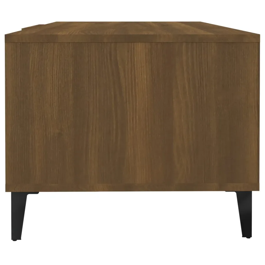 Table basse Chêne marron 102x50x40 cm Bois d'ingénierie - 7