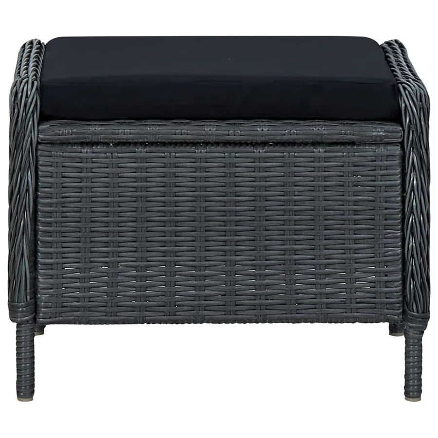 Ensemble à manger de jardin 7 pcs Gris foncé - 11