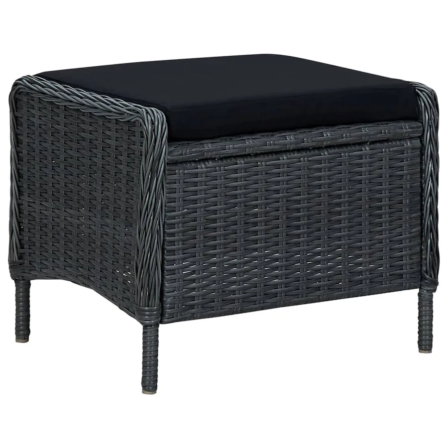 Ensemble à manger de jardin 7 pcs Gris foncé - 12