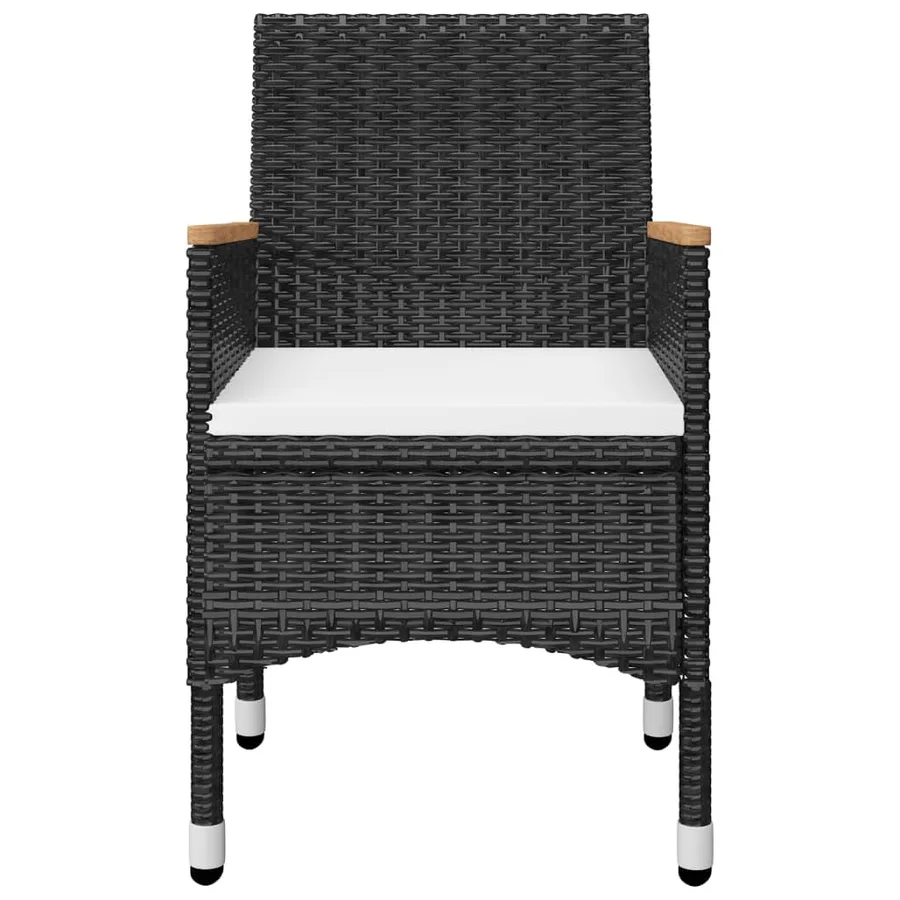 Ensemble à manger de jardin 5 pcs Noir - 6