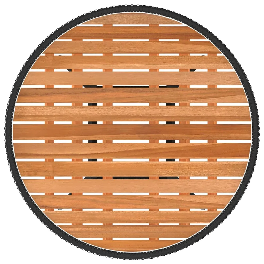 Salon de jardin 5 pcs avec coussins Résine tressée Noir - 10