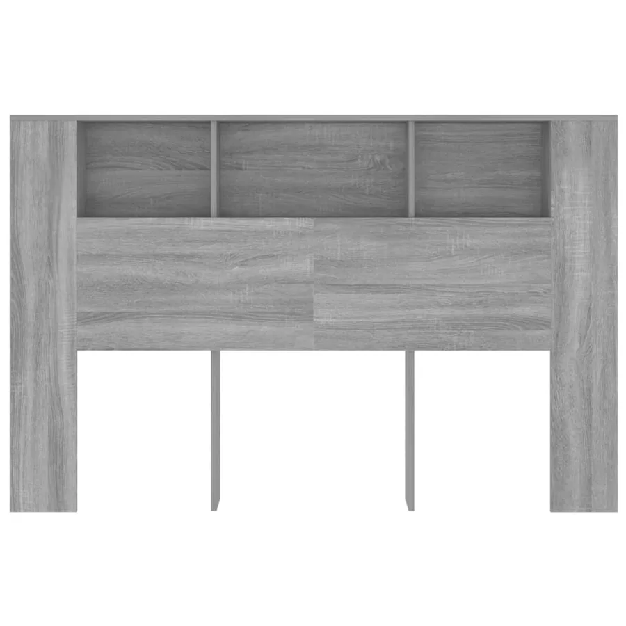 Armoire de tête de lit Sonoma gris 160x18,5x104,5 cm - 4