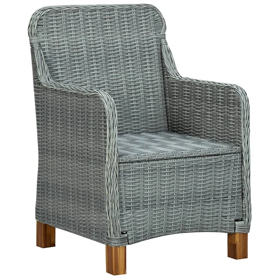 Ensemble à manger de jardin 5 pcs Gris clair - 7