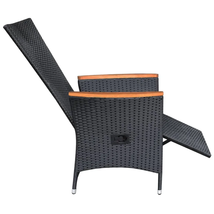 Ensemble à manger de jardin 5 pcs noir - 13