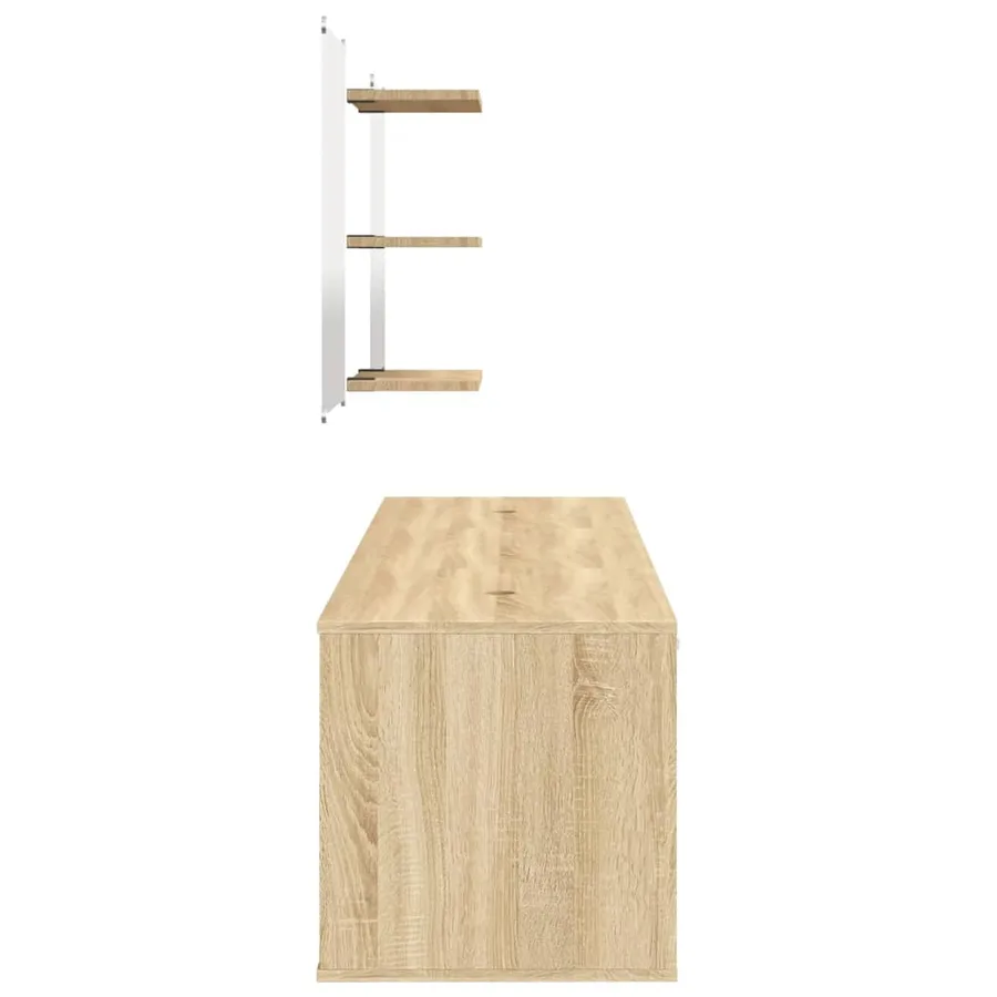 Ensemble de meubles salle de bain 6 pcs chêne bois d'ingénierie - 5