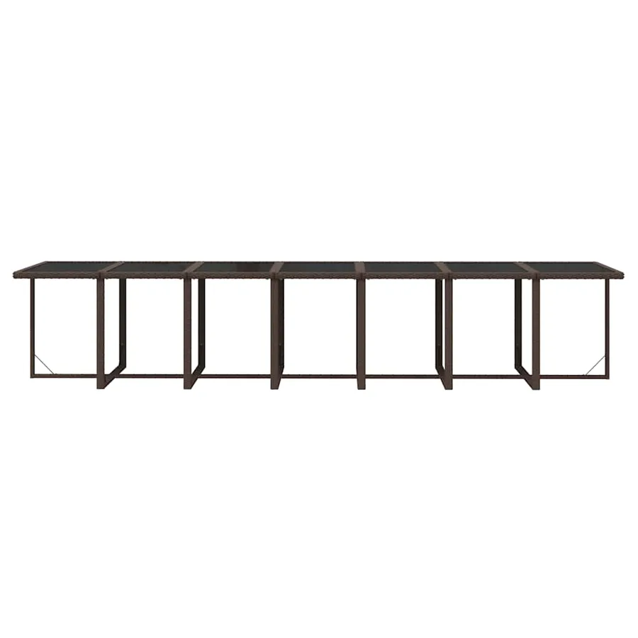 Ensemble à manger de jardin avec coussins 15 pcs Résine tressée - 8