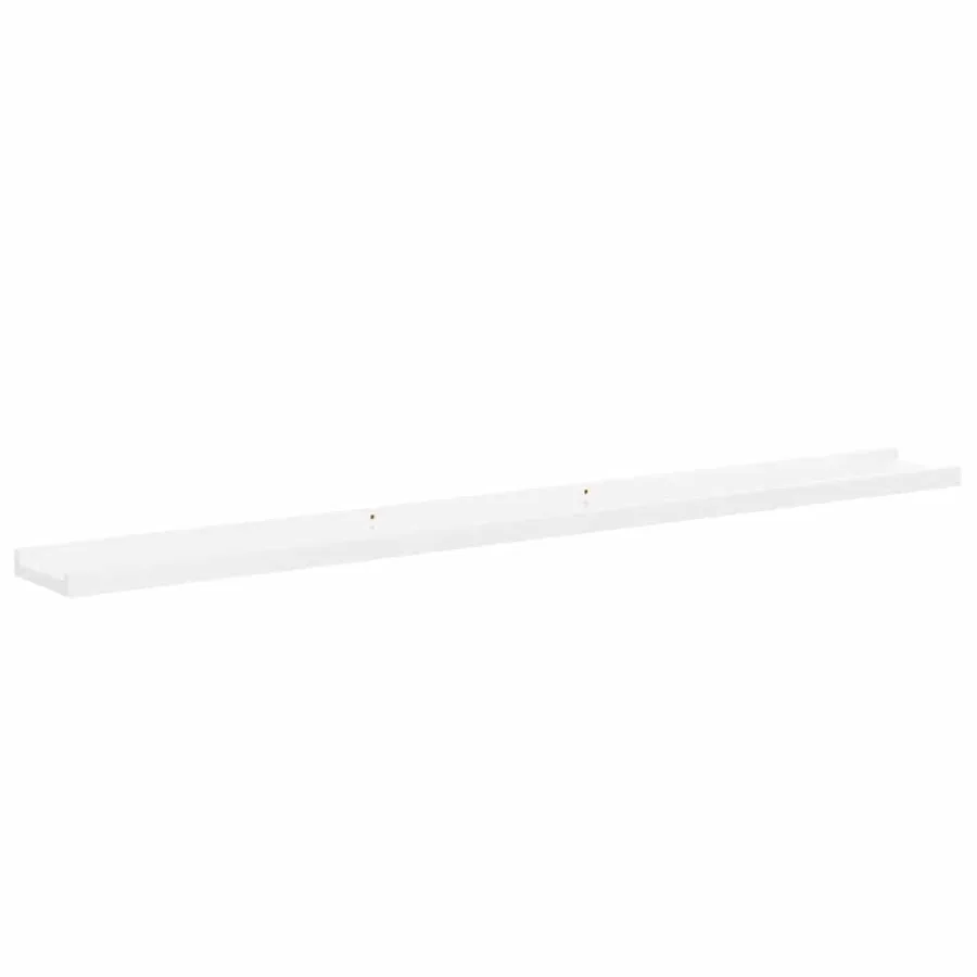 Étagères murales 4 pcs Blanc brillant 100x9x3 cm - 6