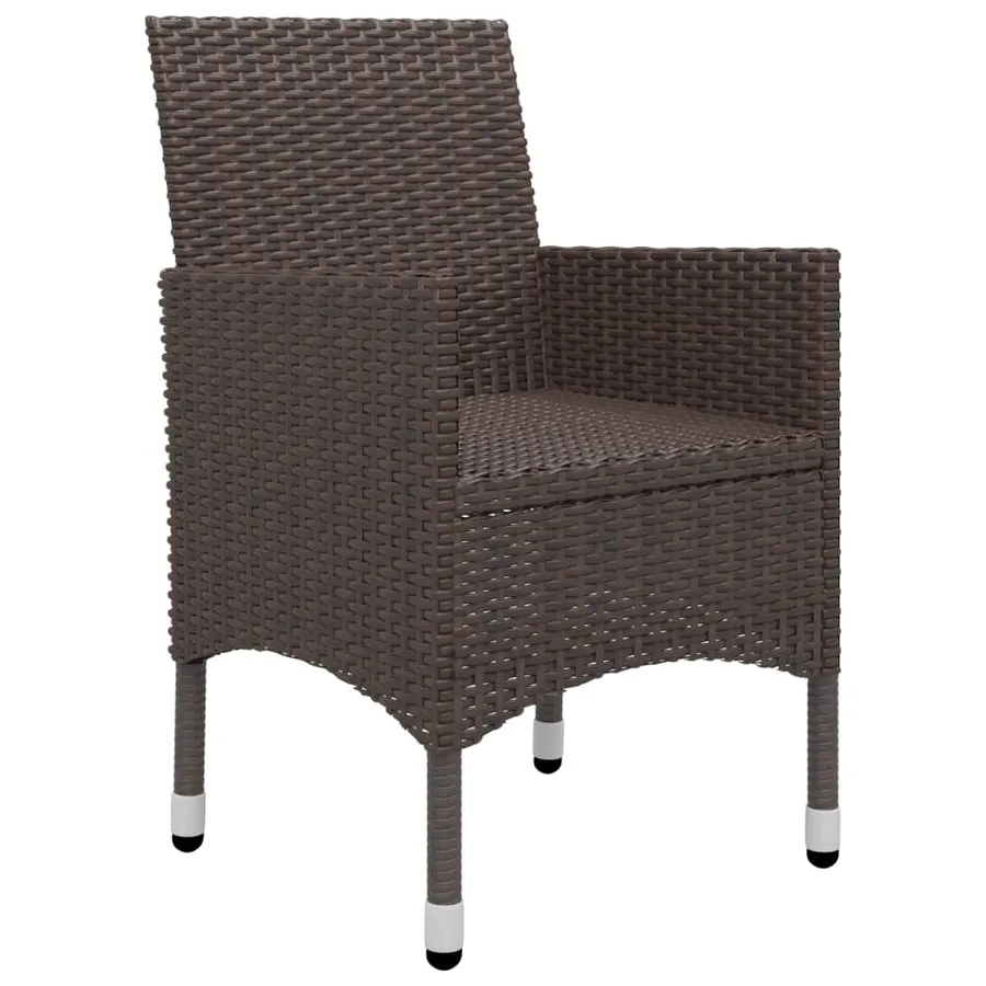 Ensemble à manger de jardin 5 pcs Marron - 9