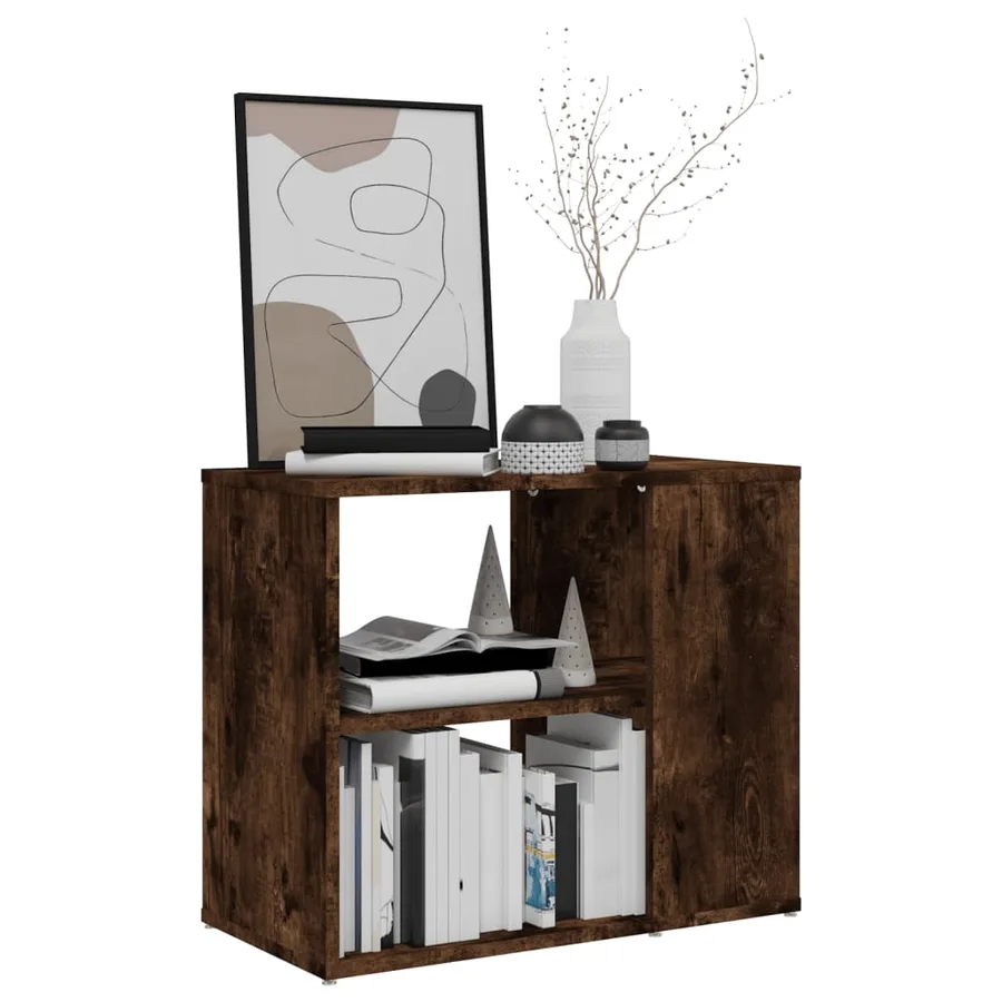 Armoire latérale Chêne fumé 60x30x50 cm Bois d'ingénierie - 5