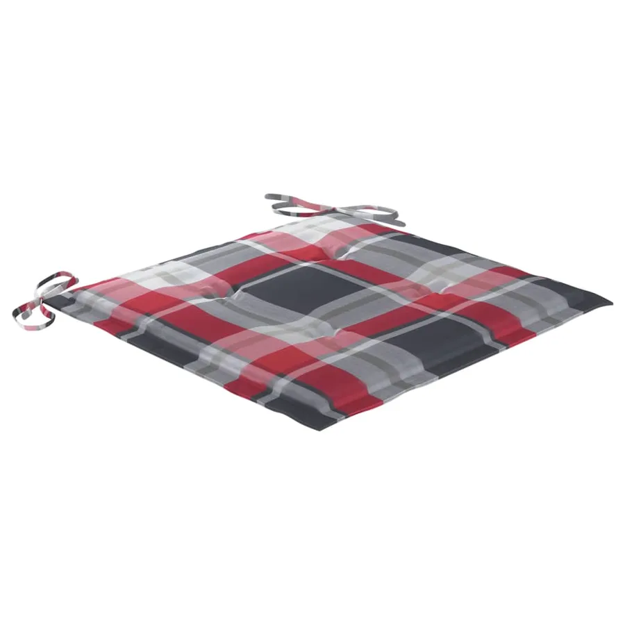 Chaises de jardin empilables avec coussins lot de 6 Teck solide - 21