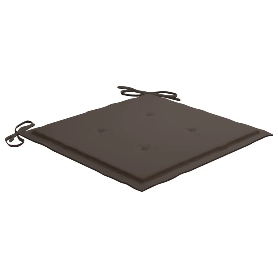 Chaises de jardin empilables avec coussins lot de 6 Teck solide - 34