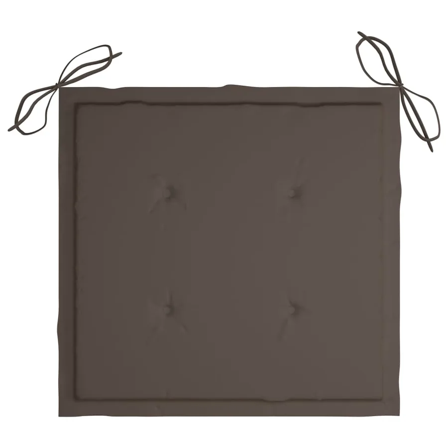 Chaises de jardin empilables avec coussins lot de 6 Teck solide - 35