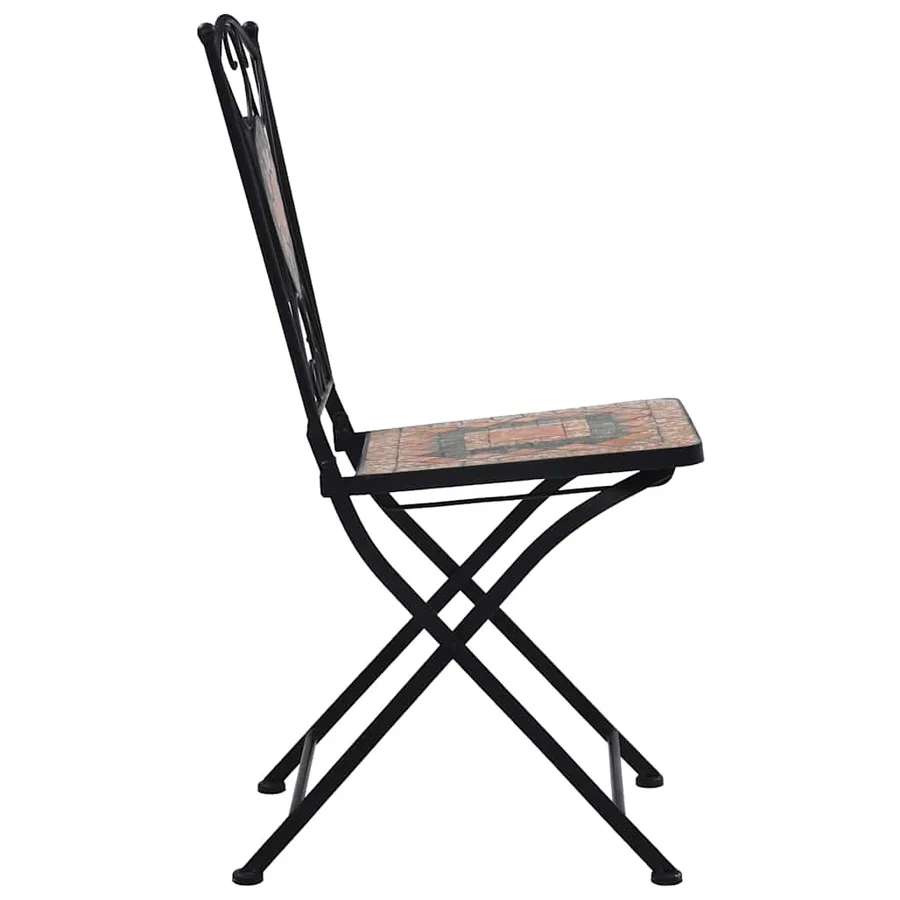 Ensemble de bistro 3 pcs mosaïque Carreau céramique Orange/Gris - 10