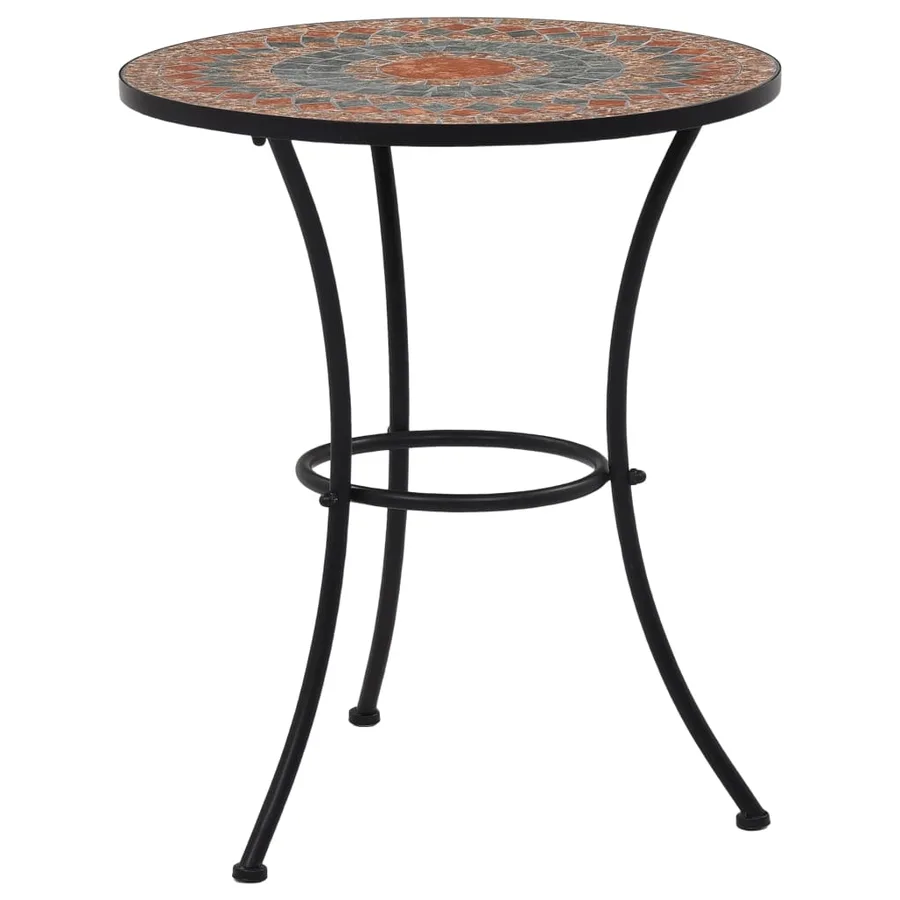 Ensemble de bistro 3 pcs mosaïque Carreau céramique Orange/Gris - 2