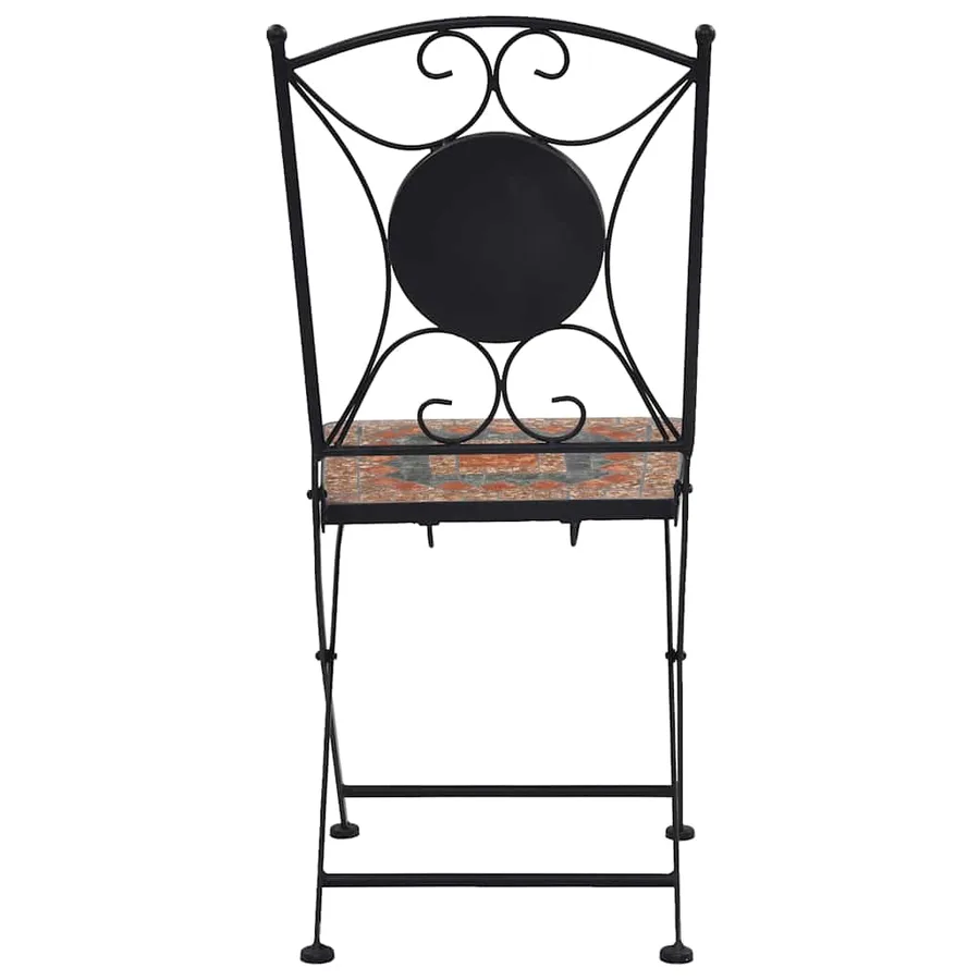 Ensemble de bistro 3 pcs mosaïque Carreau céramique Orange/Gris - 9