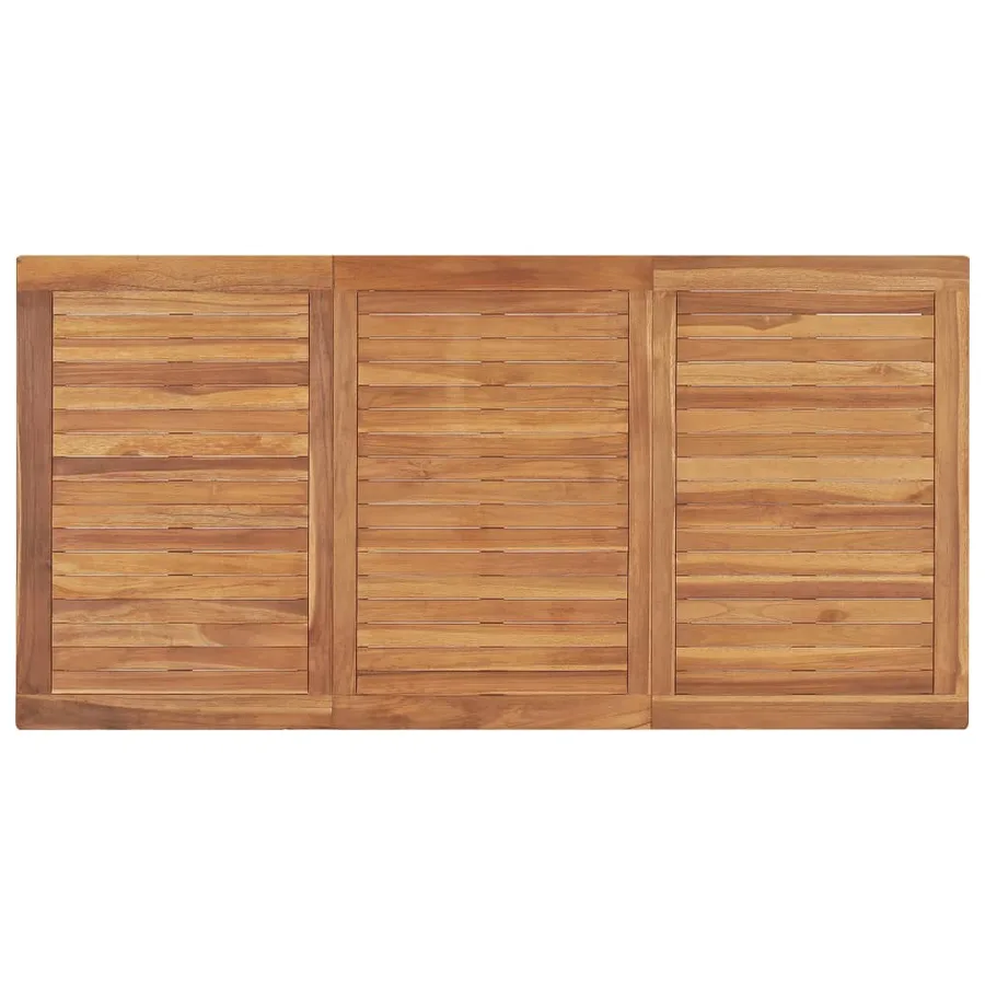 Ensemble de salle à manger de jardin 5 pièces 160 x 80 cm en bois de teck massif - 11