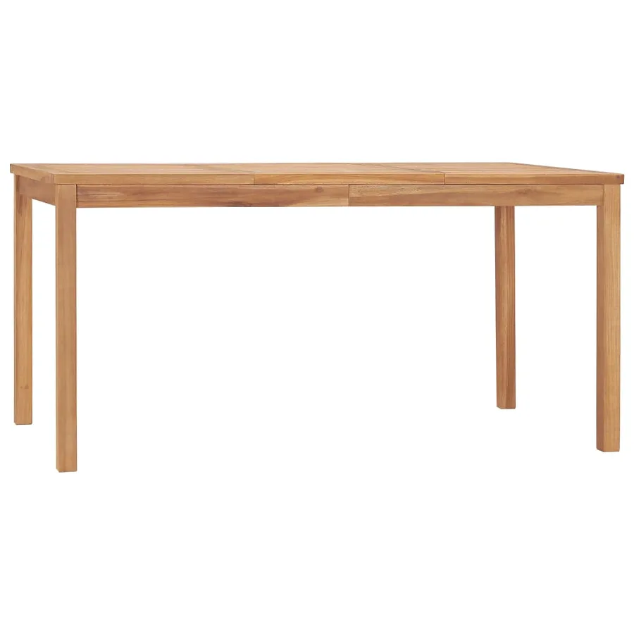 Ensemble de salle à manger de jardin 5 pièces 160 x 80 cm en bois de teck massif - 8