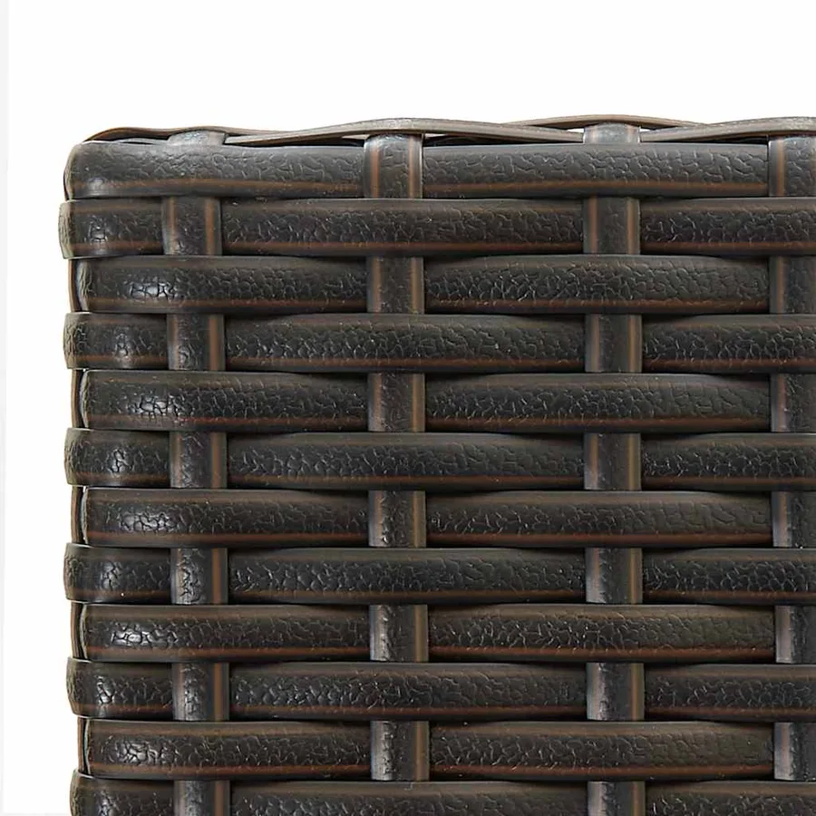 Ensemble de bar de jardin 3 pcs Résine tressée Marron - 12