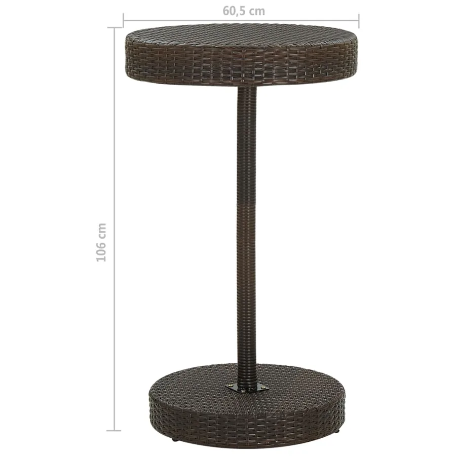 Ensemble de bar de jardin 3 pcs Résine tressée Marron - 13
