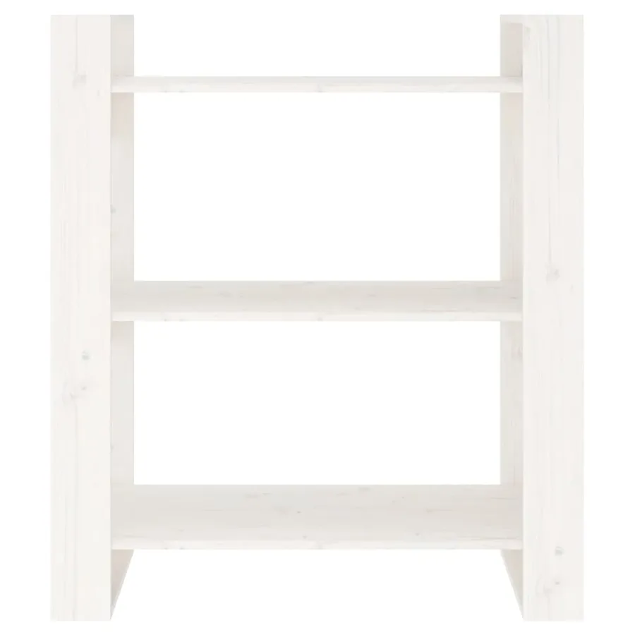 Bibliothèque/Séparateur de pièce Blanc 80x35x91 cm Pin solide - 5