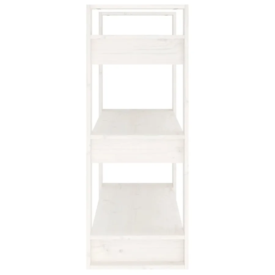 Bibliothèque/Séparateur de pièce Blanc 80x35x91 cm Pin solide - 6