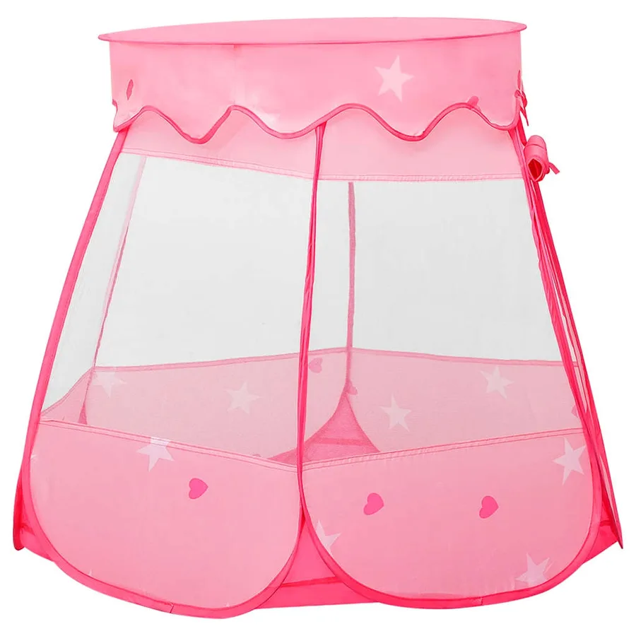 Tente de jeu pour enfants avec 250 balles Rose 102x102x82 cm - 3