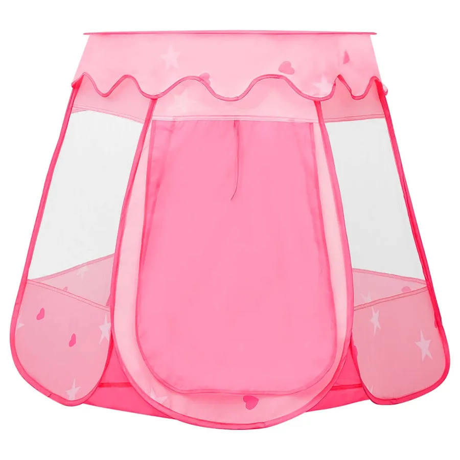 Tente de jeu pour enfants avec 250 balles Rose 102x102x82 cm - 5