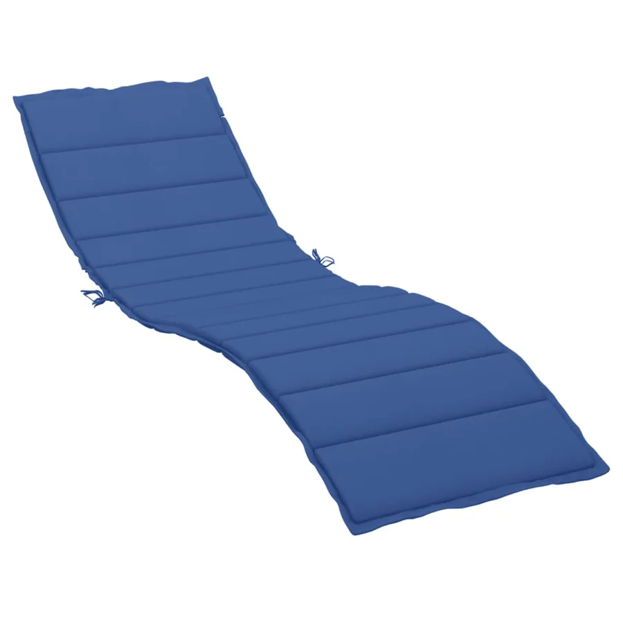 Coussin de chaise longue bleu royal 200x60x3 cm tissu oxford - 2