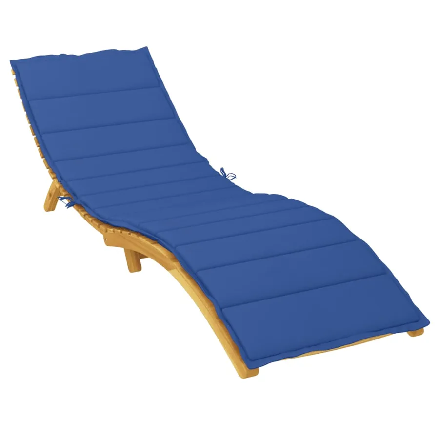 Coussin de chaise longue bleu royal 200x60x3 cm tissu oxford - 3