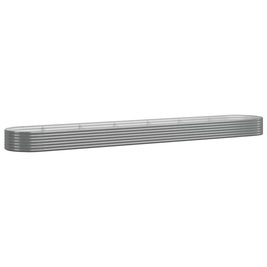 Lit surélevé de jardin Acier galvanisé 544x100x36cm gris - 2