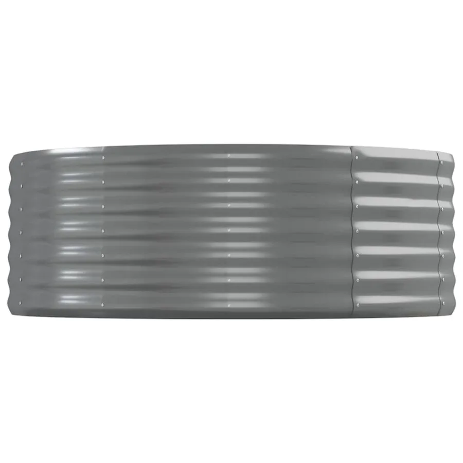Lit surélevé de jardin Acier galvanisé 544x100x36cm gris - 4