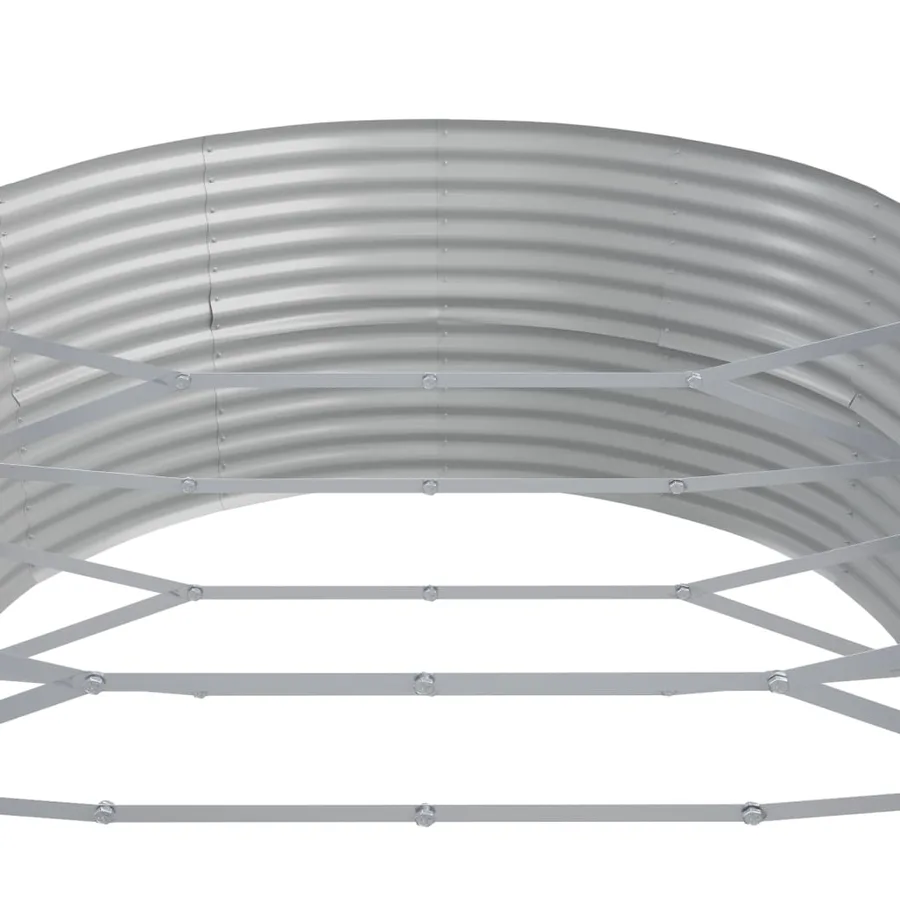 Lit surélevé de jardin Acier galvanisé 544x100x36cm gris - 5