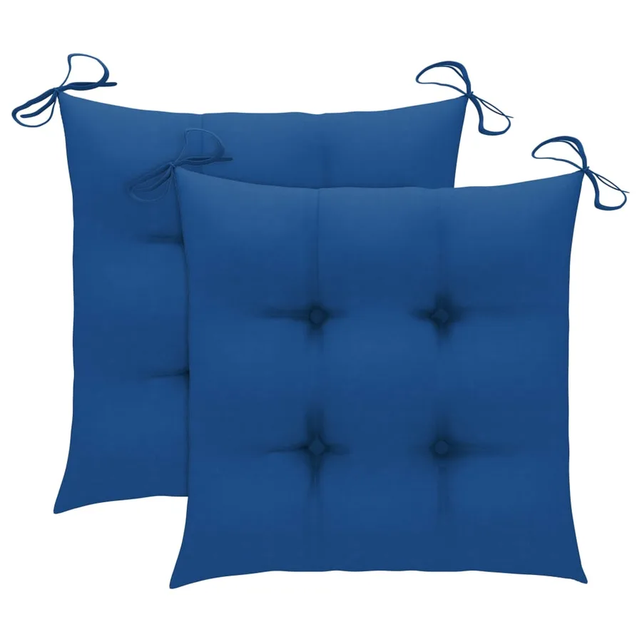 Chaises de jardin avec coussins lot de 2 Acacia solide et acier - 10