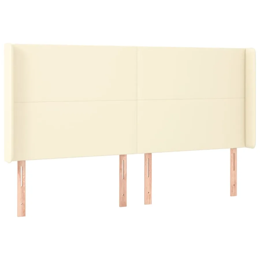 Sommier à lattes de lit matelas LED Crème 200x200 cm Similicuir - 7