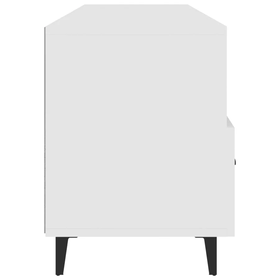 Meuble TV Blanc 102x35x50 cm Bois d'ingénierie - 7