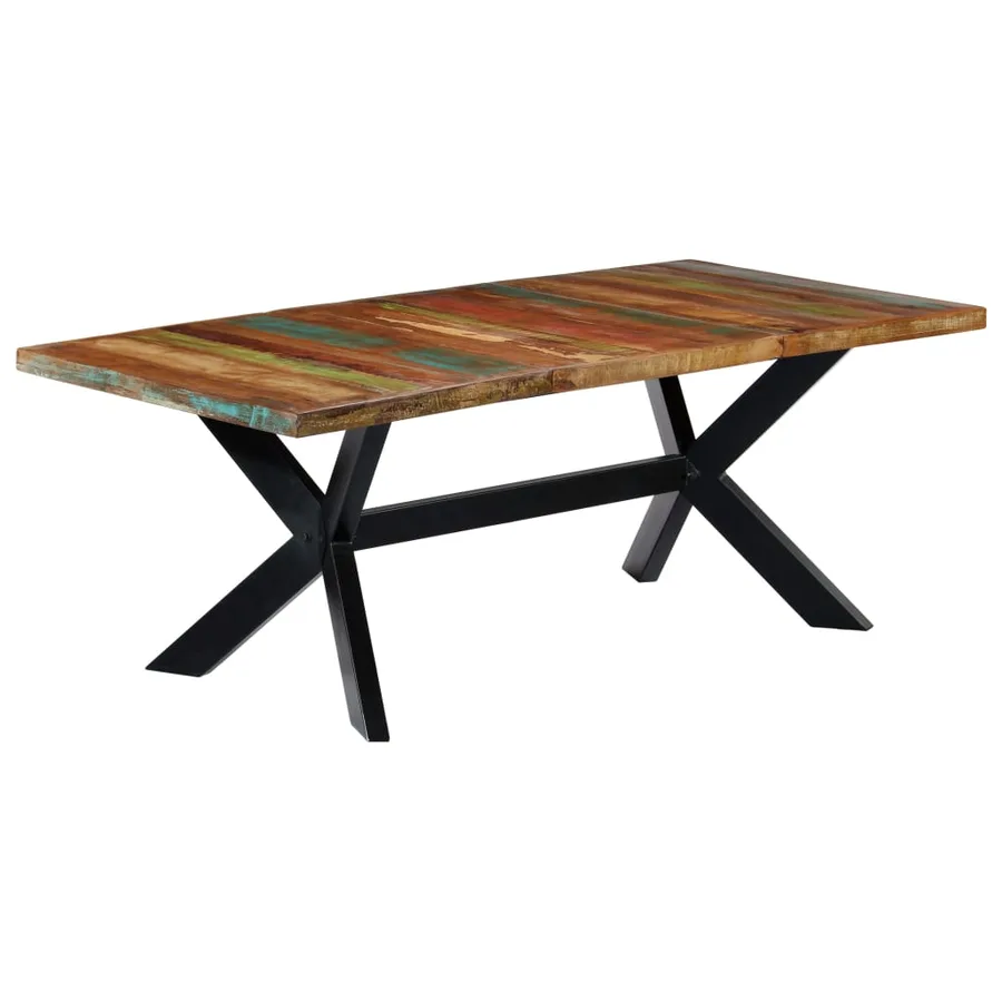Table à manger 200x100x75 cm Bois de récupération solide - 10