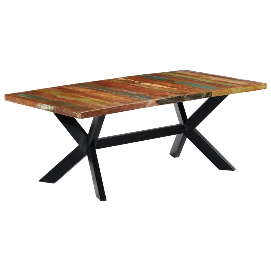 Table à manger 200x100x75 cm Bois de récupération solide - 6